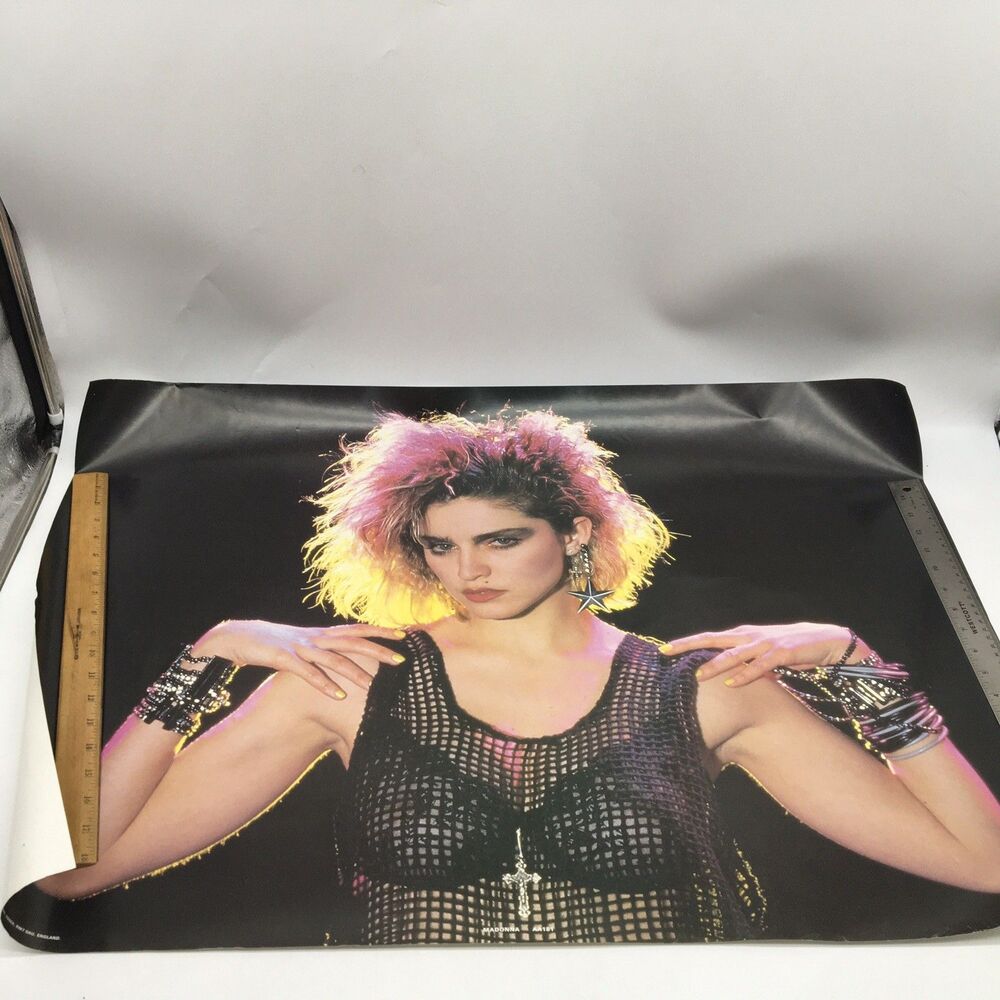 VTG Madonna 1985 Original Poster 24.5x35 ANABAS England Like A Virgin AA181